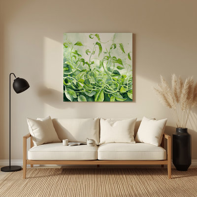 Vegetables Pea Shoots Green Metal Wall Art