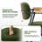 Modern Upholstered Swivel Chair With Solid Wood Arms And Metal Frame-1511688772