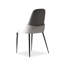 Chaise d'appoint à dossier solide gris (ensemble de 2)