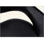 Chaise de bureau, hauteur réglable, pivotante, ergonomique, accoudoirs, bureau d'ordinateur, bureau, aspect cuir noir, métal chromé, contemporain, moderne