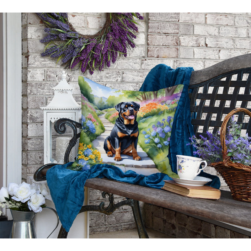 Spring Path Other/No Pattern Outdoor Throw Pillow, 18"H x 18"W