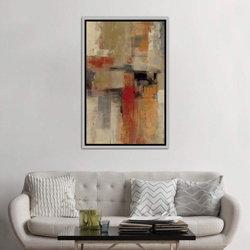 «Intersection Crop I» par Silvia Vassileva - reproduction d'art, H 60 po x l 40po x P 1,5 po, Encadrement argenté