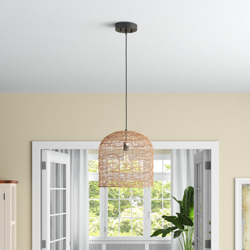 Axelle 1 - Light Natural/Black Single Pendant
