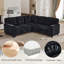 Canapé en L avec canapé-lit, canapé-lit avec siège de rangement, canapé modulaire à 5 places avec port USB, canapé modulaire pour salon, appartement-993382069