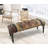 Kyle Handmade Natural/Black/Gray Geometric Upholstered Bench