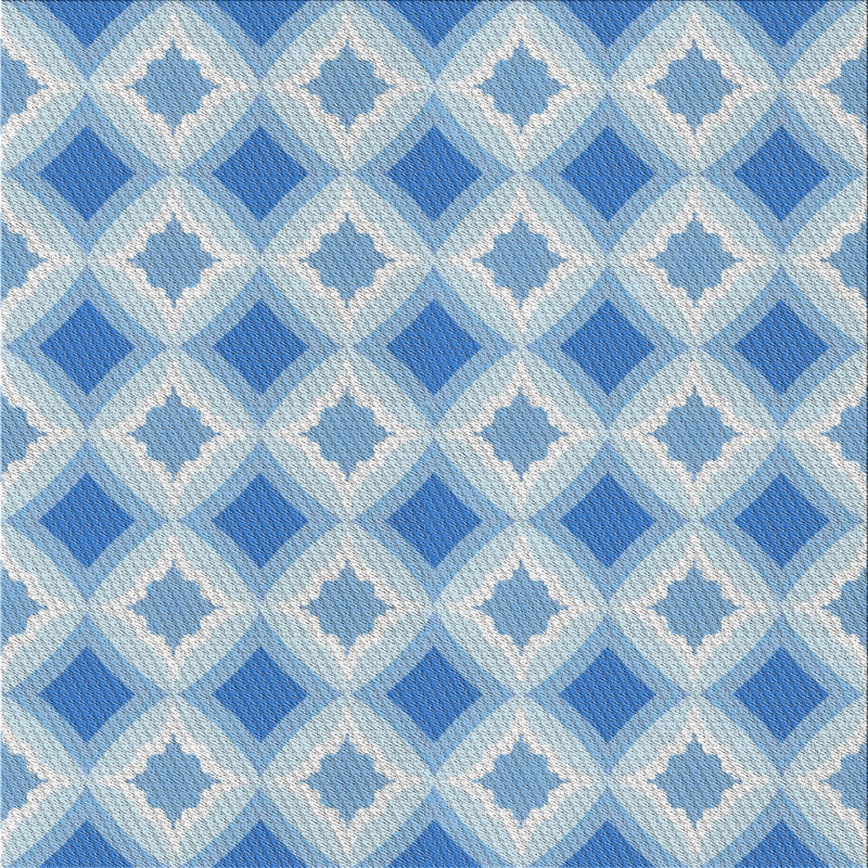 Geometric Indoor Rug, Square 3'