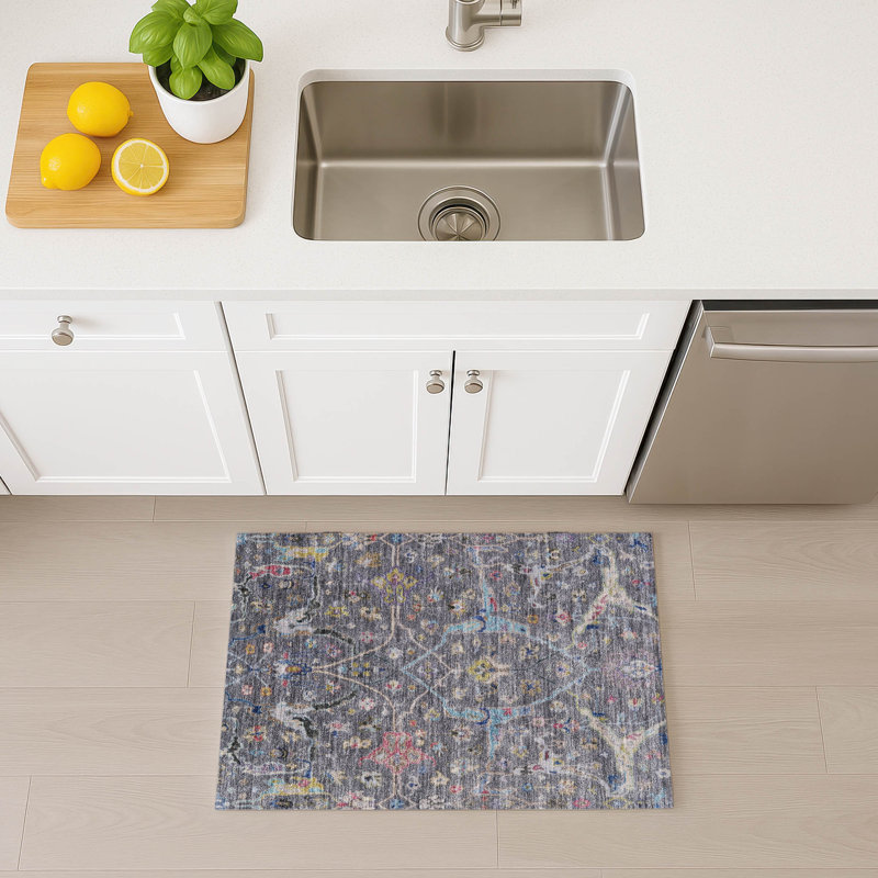 Machine Washable Indoor/Outdoor Kaczor ACN2232 Global Rug, Rectangle 1'8" x 2'6"