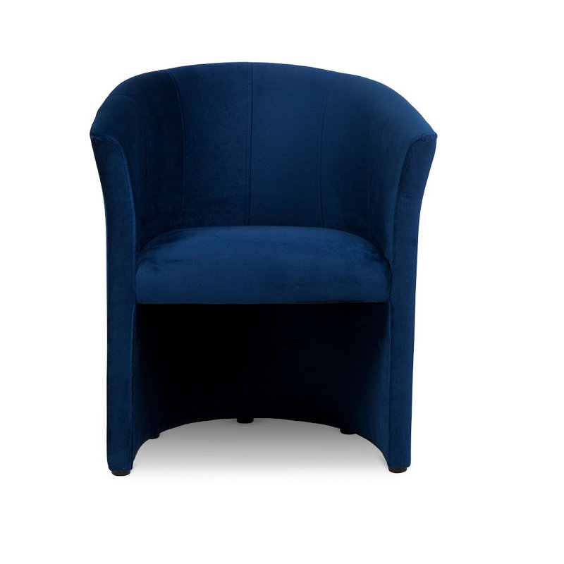 Oakengates Velvet Armchair, Navy Blue