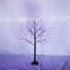 Ensemble d'arbre de Noël artificiel avec lumières mauves pour la décoration des Fêtes