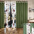 King Size 9-Piece Sage & Floral Quilted Bedding & Curtain Set (King) - Microfiber Bedspread + Sheer Drapes-117097609-128614337