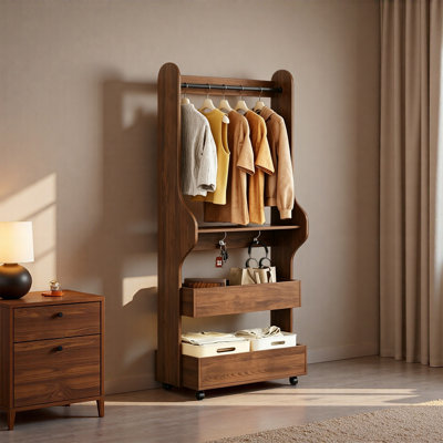 Solid Wood Eco Board Garment Rack