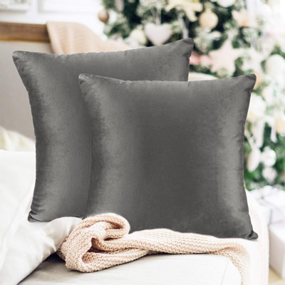 Luxurious Velvet Cushion Covers for Sofa Or Bed (Set Of 2)