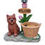 Statue d'extérieur de jardinière solaire chiot assis