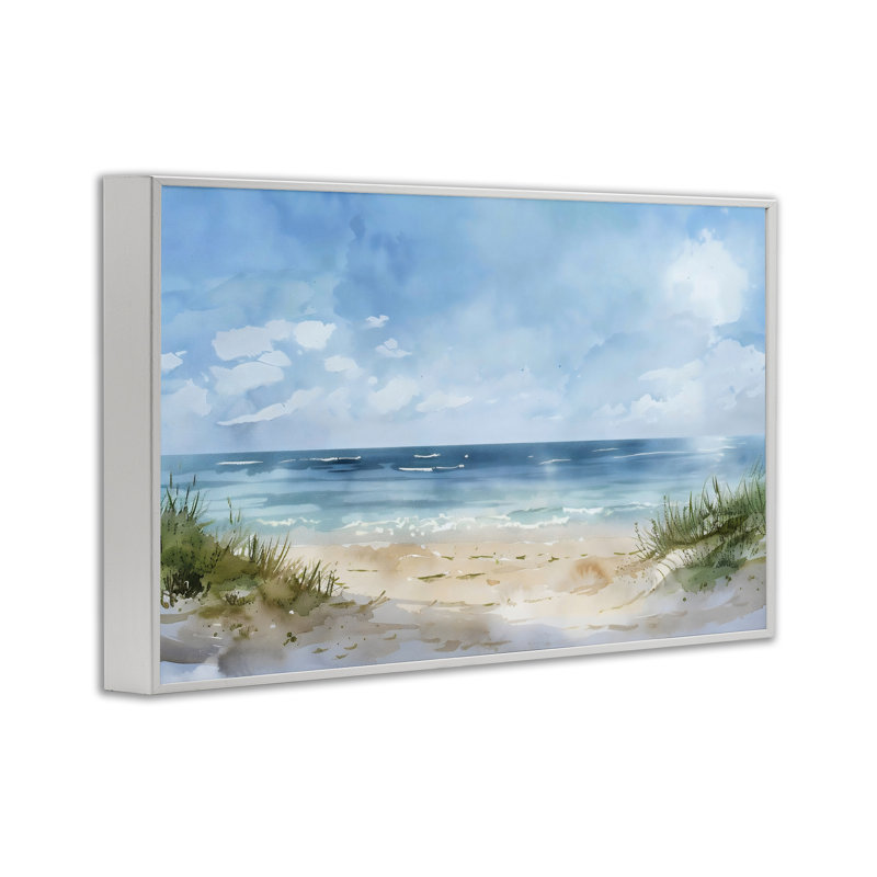 Estampe sereine, paysage de plage estampe numérique, design par Creative Studio, H 16 po x l 24 po