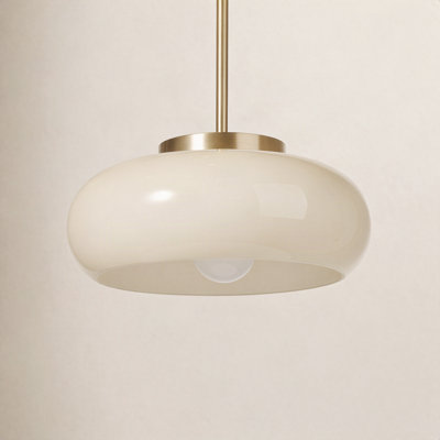 1 - Light Copper Dome Pendant Beige
