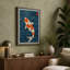 Dancing Koi Japandi - Wrapped Canvas-805381435-805381383