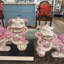 Lucky Foo Dogs – Pink Tobacco Leaf (Set of 2)