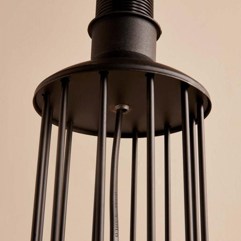 Stylish Floor Lamp with 100% Fabric Shade, 56.7 in Tall | Durable 100% Metal Frame, 15 in Diameter Cap | E27 Socket, Max 40W | Elegant White and Black Design, Perfect for Living Room, Bedroom, or Office