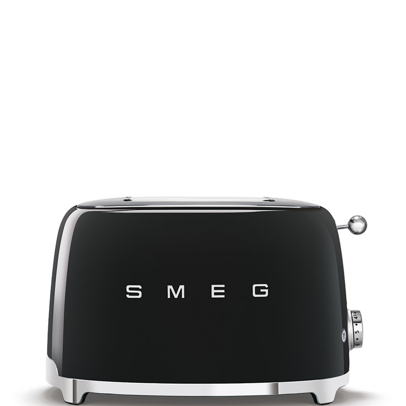 SMEG 50's Retro Style Aesthetic 2 Slice Toaster, Black
