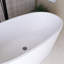 Baignoire de trempage autoportante 59 po en acrylique blanc brillant 59 po