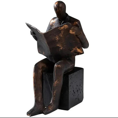Reader Sculpture Bookend Figurines