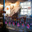 Guirlande de lumières d'Halloween pour la fenêtre, décorations d'Halloween mauve orange, pierre tombale et château, lumières de rideau suspendues d'intérieur à 183 lumières, télécommande, 8 modes de clignotant, Max Connect 2 ensembles