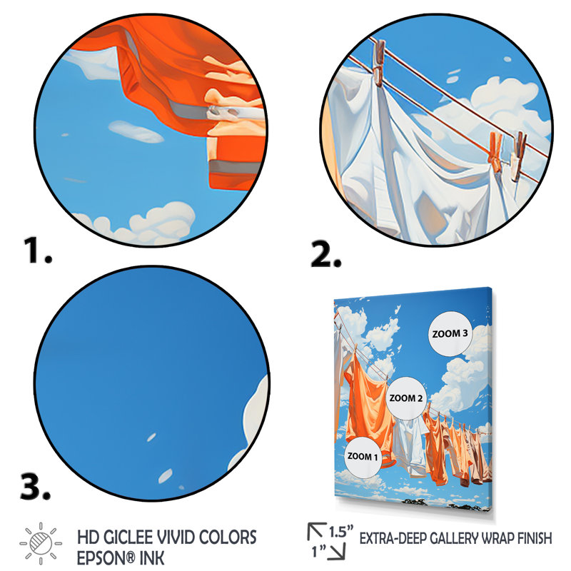 «Minimalist Laundry Hanging Out Tshirt 2», art mural «Laundry», H 44 po x l 34 po x P 1,5 po