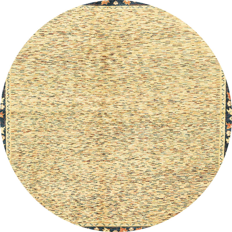 Tapis abstrait à motif abstrait moderne 3404, Rond 4 pi