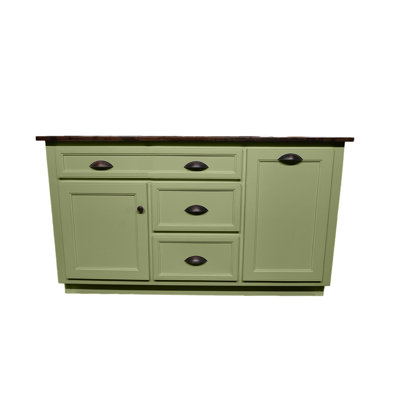 Javeyah Solid Wood Kitchen Island