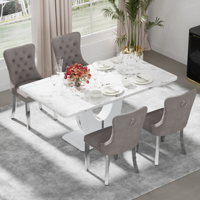 Ensemble de table de salle à manger rectangulaire