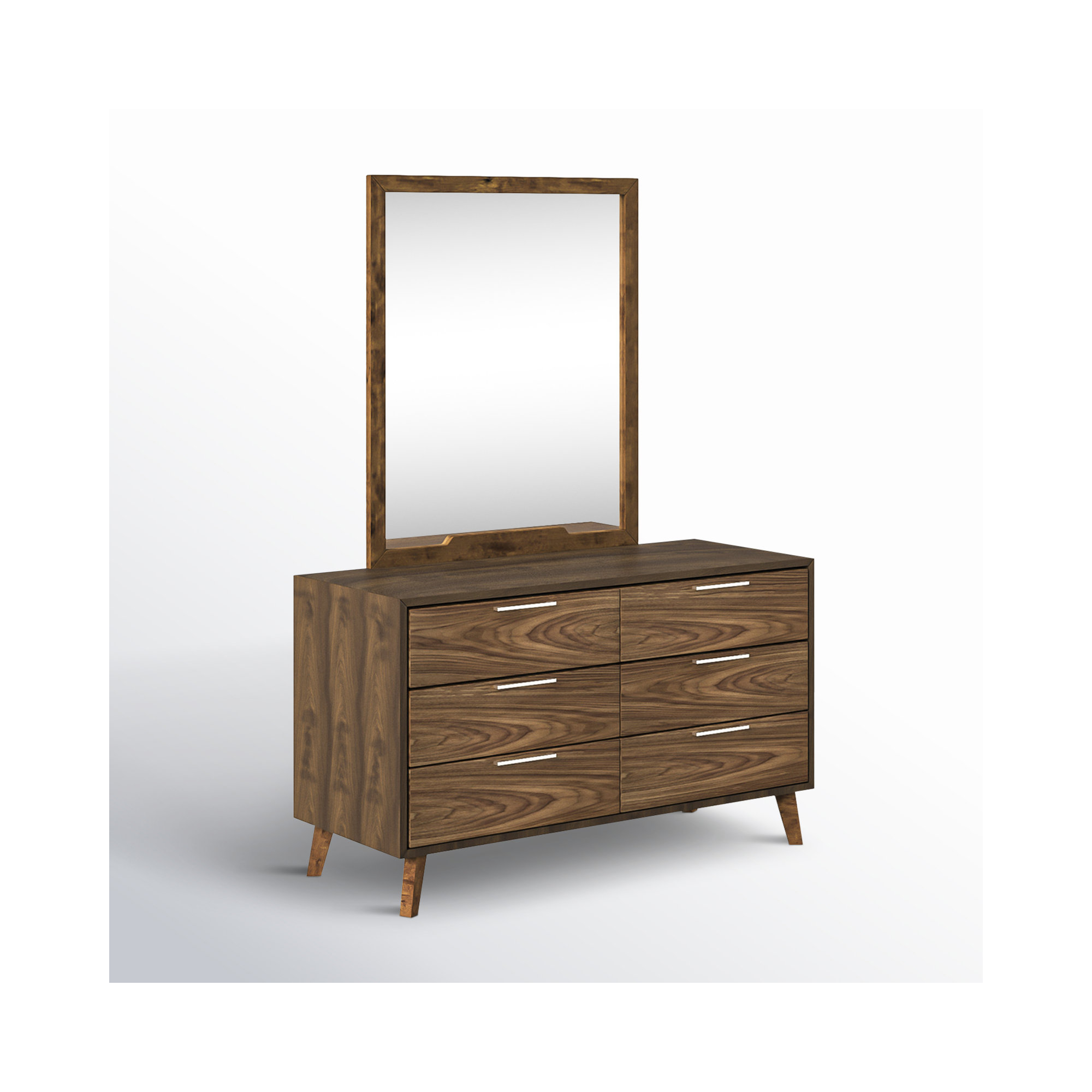 Glow 6 - Drawer Double Dresser with Mirror