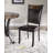 Luker 5-Piece Round Metal and Manufactured Wood Dining Set with Faux Leather Upholstered Chairs