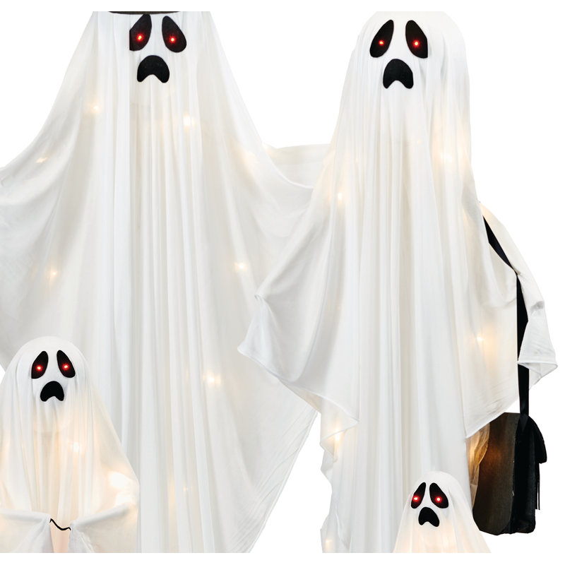 Famille d'Halloween fantôme d'Halloween debout 4 pièces