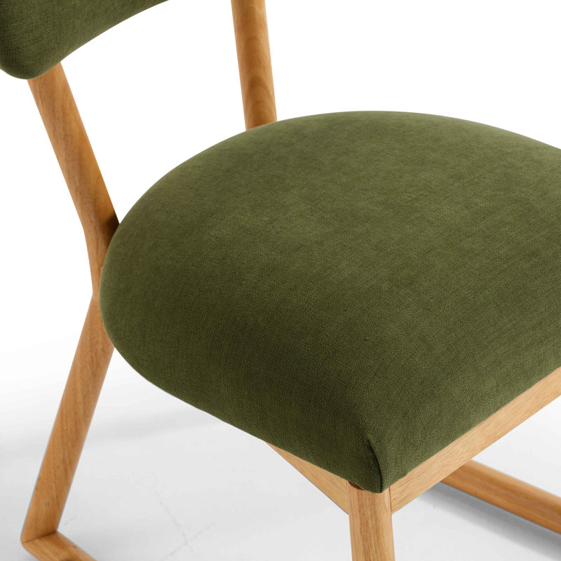 Green Performance Upcycled Fabric Dining Chair, Green