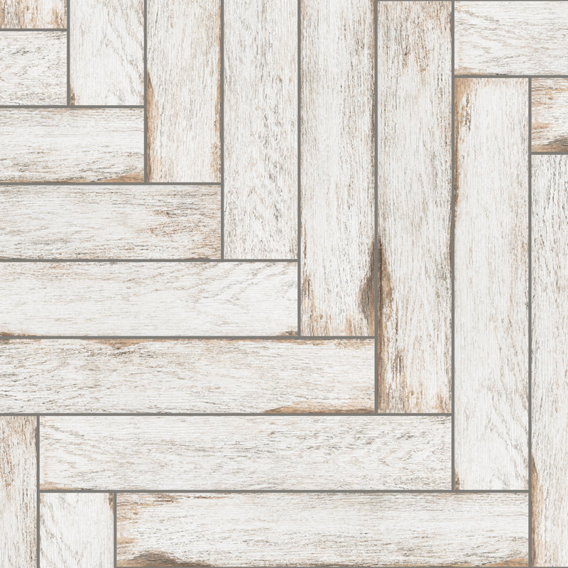 Bora 3" x 18" Porcelain Wood Look Subway Wall & Floor Tile, White
