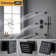 8 in  Matte Black Thermostatic LED Shower Faucet Combo Set Massage Rainfall Head System