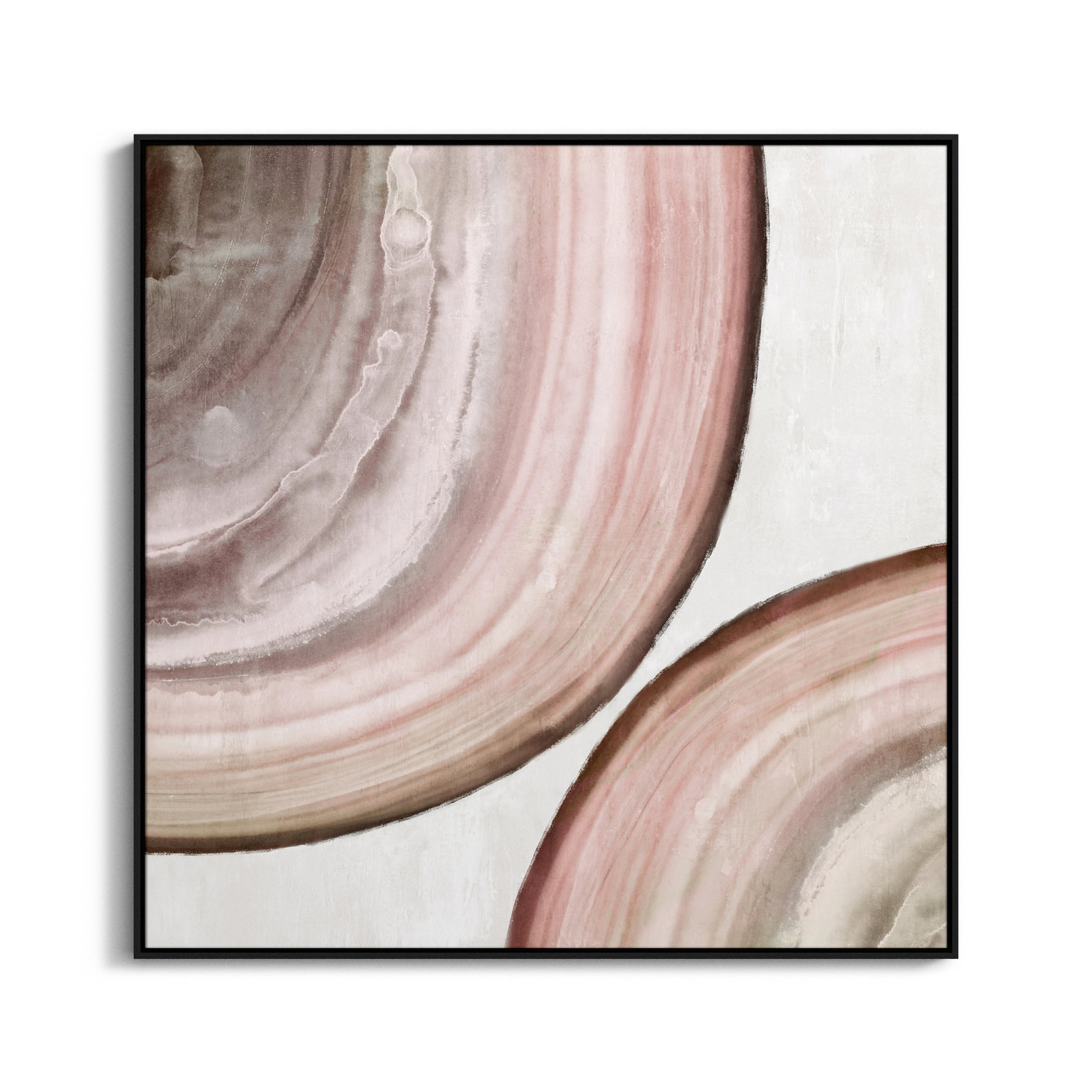 Boyd "Endless Blush" Painting by Eva Watts, 46.5" H x 46.5" W x 2" D, Espresso Framed Canvas
