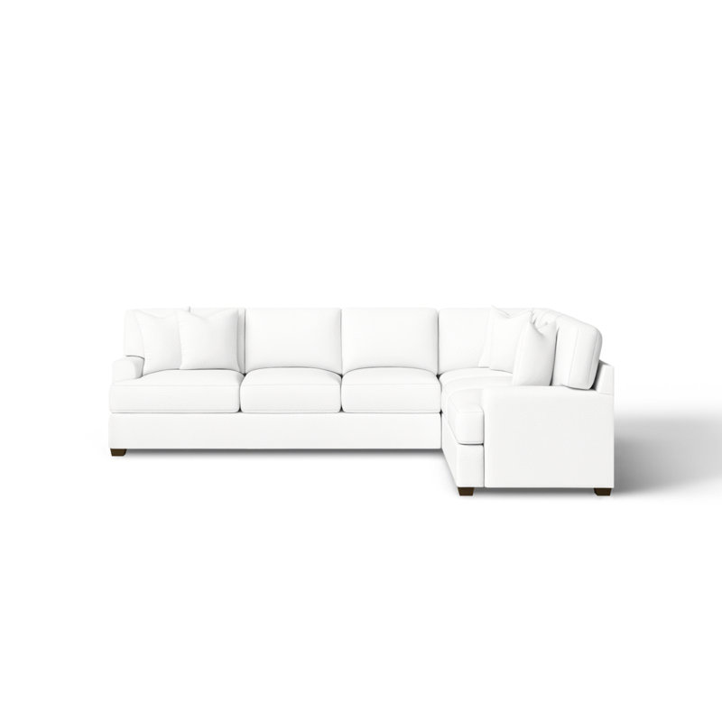 Emilio Upholstered Sectional, Right Hand Facing, Classic Bleach White Twill