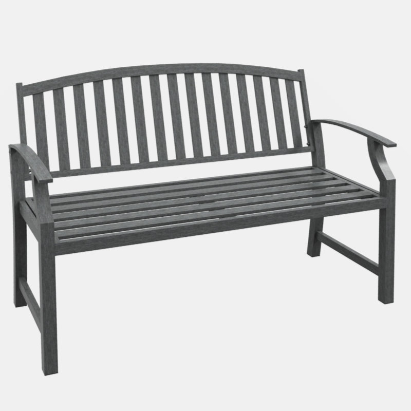 Banc de jardin en métal Altha, Gris