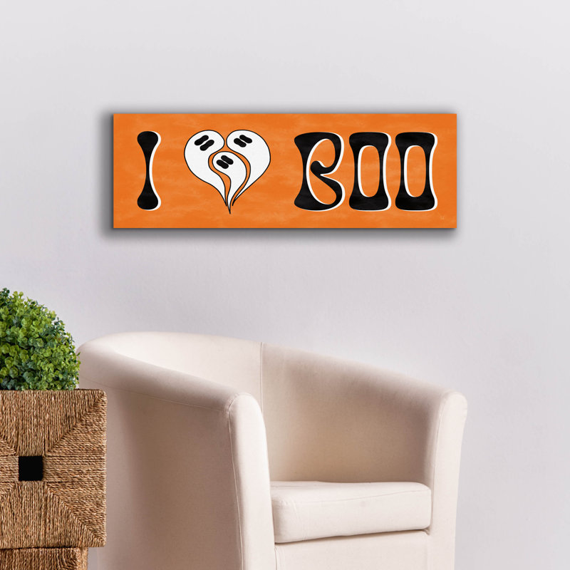 Art mural sur toile Latitude Run® «Hey Boo I» par Sarah Adams, H 12 po x l 36 po