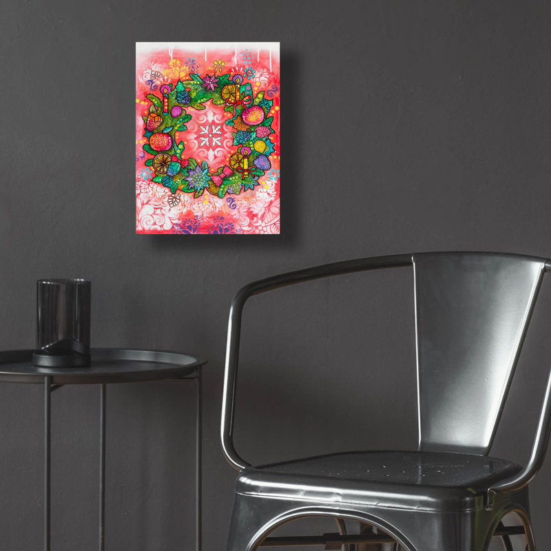 «Citrus Wreath» par Dean Russo, art en verre acrylique, H 16 po x l 12 po x P 0,13 po