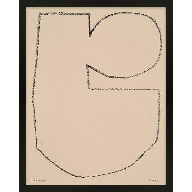 Outlines 5 Print by Michael Kempen, Black, 20" H x 16" W x 1.25" D