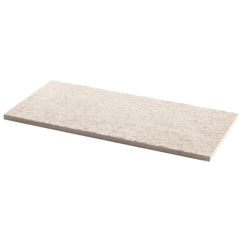 Rakestone 12x24 3D Honed Limestone Stone Tile, Comb Textured, Porto Beige, Limestone