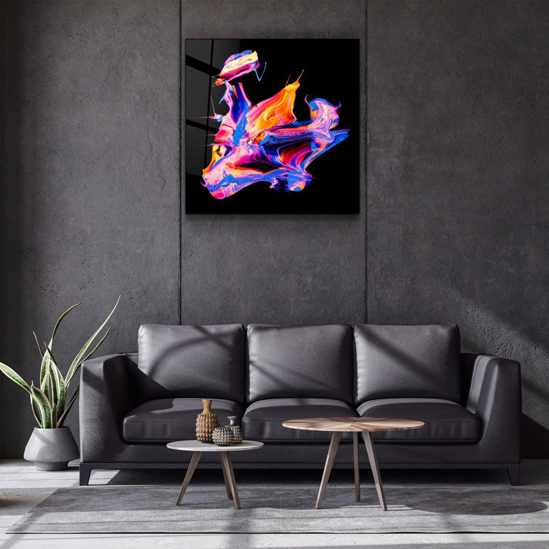 Stunning Decorative Tempered Glass Painting, 19.7 x 19.7 Inches | 100% Tempered Glass, Thickness: 0.16 Inches | UV Printing for Vibrant Colors | Perfect for Home Décor, Living Room or Office Wall Art