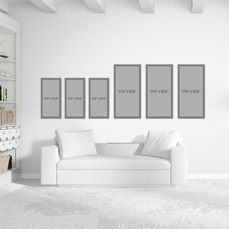 Daylightonomies I - Peinture encadrée 3 pièces, L 40,5 po x H 25,5 po x P 1 po