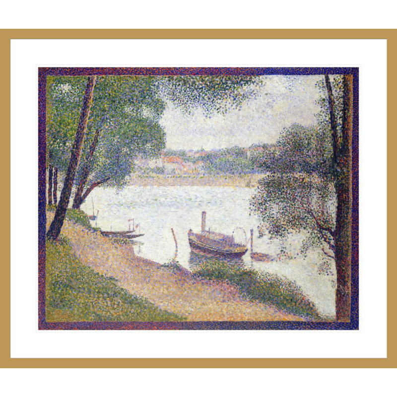 «Gray Weather Grand Jatte» par Georges Seurat, impression giclée sur cadre, H 33,5 po x l 39,2 po