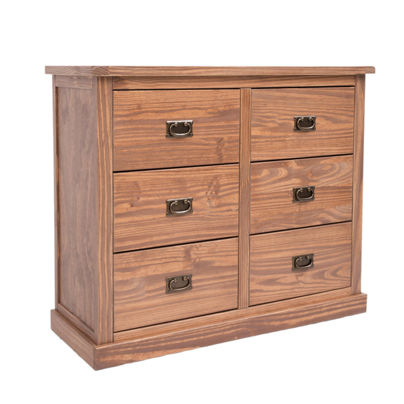 Aspasia  110cm W 6 - Drawer Chest of Drawers, Squared