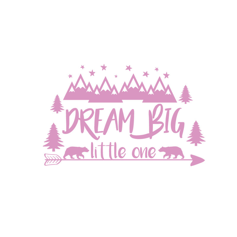 Décalcomanie murale big little rêve, Lilas