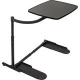 Adjustable Swivel Lap Desk - Large Laptop Stand, Couch Table For Eating, Working & Gaming, 360-Degree Rotating TV Tray With Sturdy Base For Sofa, Chair & Recliner