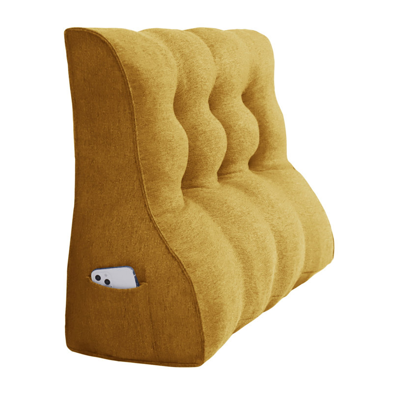 Triangular Backrest Cushion, Ivory, 56cm x 100cm